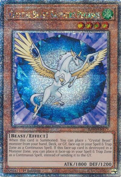 Crystal Beast Sapphire Pegasus (Quarter Century Secret Rare) (RA03-EN179) [Quarter Century Bonanza]
