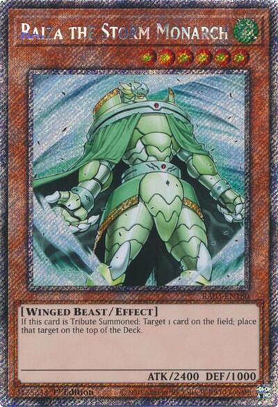 Raiza the Storm Monarch (Platinum Secret Rare) (RA03-EN180) [Quarter Century Bonanza]