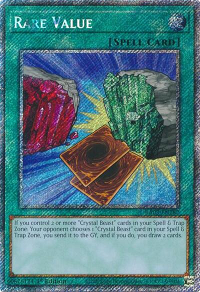 Rare Value (Platinum Secret Rare) (RA03-EN182) [Quarter Century Bonanza]