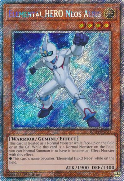 Elemental HERO Neos Alius (Platinum Secret Rare) (RA03-EN184) [Quarter Century Bonanza]
