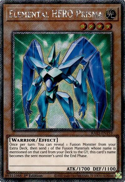 Elemental HERO Prisma (Platinum Secret Rare) (RA03-EN193) [Quarter Century Bonanza]