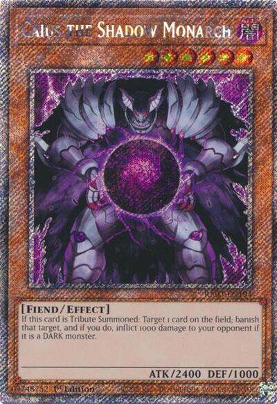 Caius the Shadow Monarch (Platinum Secret Rare) (RA03-EN194) [Quarter Century Bonanza]