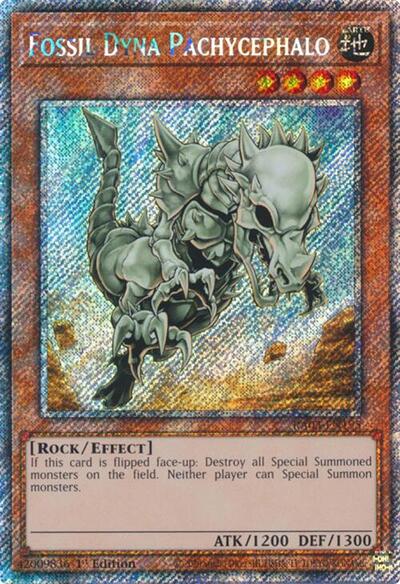 Fossil Dyna Pachycephalo (Platinum Secret Rare) (RA03-EN195) [Quarter Century Bonanza]