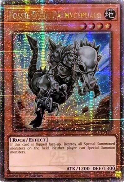 Fossil Dyna Pachycephalo (Quarter Century Secret Rare) (RA03-EN195) [Quarter Century Bonanza]