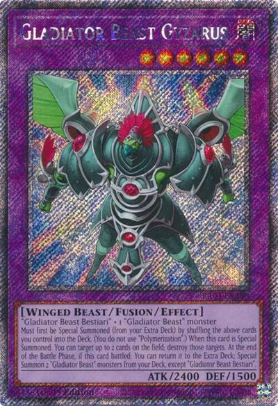 Gladiator Beast Gyzarus (Platinum Secret Rare) (RA03-EN198) [Quarter Century Bonanza]