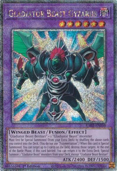 Gladiator Beast Gyzarus (Quarter Century Secret Rare) (RA03-EN198) [Quarter Century Bonanza]