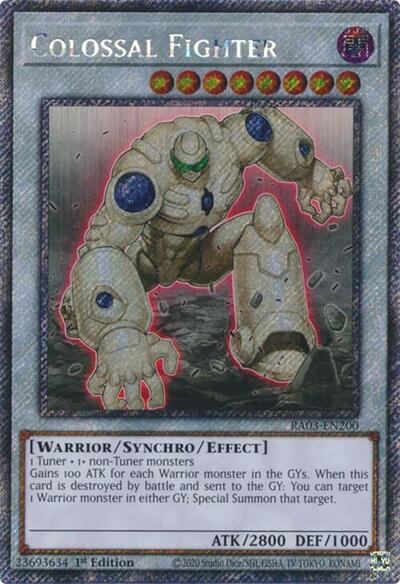 Colossal Fighter (Platinum Secret Rare) (RA03-EN200) [Quarter Century Bonanza]