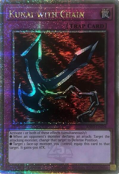 Kunai with Chain (Quarter Century Secret Rare) (RA03-EN204) [Quarter Century Bonanza]