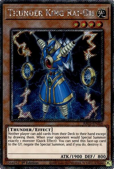 Thunder King Rai-Oh (Platinum Secret Rare) (RA03-EN206) [Quarter Century Bonanza]