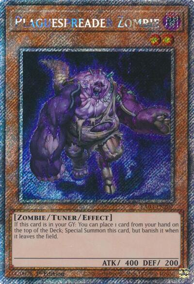 Plaguespreader Zombie (Platinum Secret Rare) (RA03-EN207) [Quarter Century Bonanza]