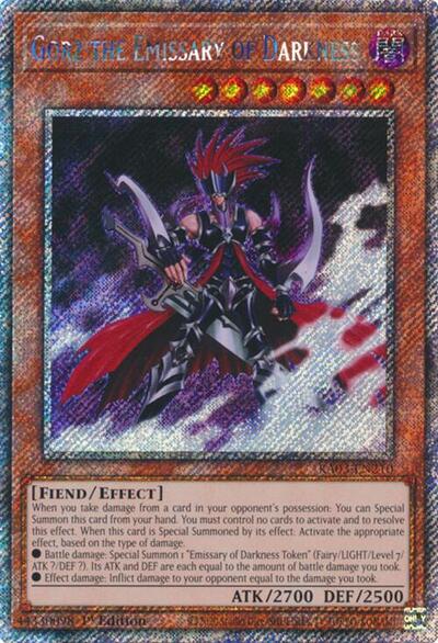 Gorz the Emissary of Darkness (Platinum Secret Rare) (RA03-EN210) [Quarter Century Bonanza]