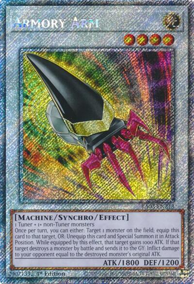 Armory Arm (Platinum Secret Rare) (RA03-EN213) [Quarter Century Bonanza]