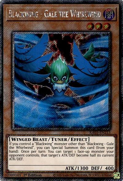 Blackwing - Gale the Whirlwind (Platinum Secret Rare) (RA03-EN215) [Quarter Century Bonanza]