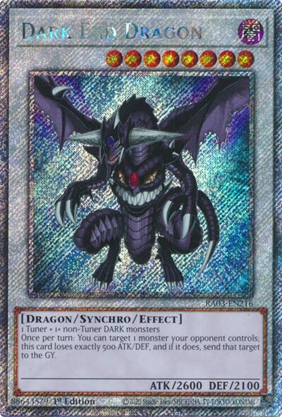 Dark End Dragon (Platinum Secret Rare) (RA03-EN216) [Quarter Century Bonanza]