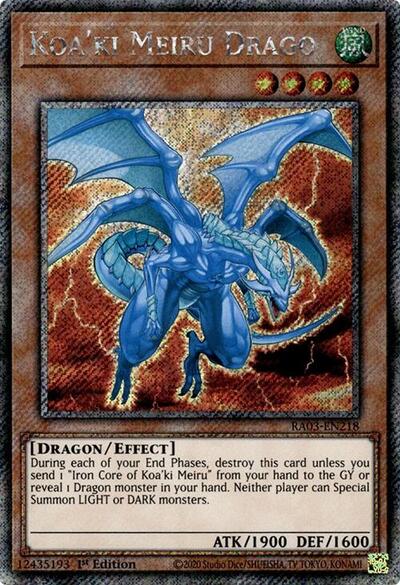 Koa'ki Meiru Drago (Platinum Secret Rare) (RA03-EN218) [Quarter Century Bonanza]