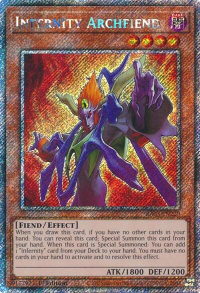 Infernity Archfiend (Platinum Secret Rare) (RA03-EN220) [Quarter Century Bonanza]