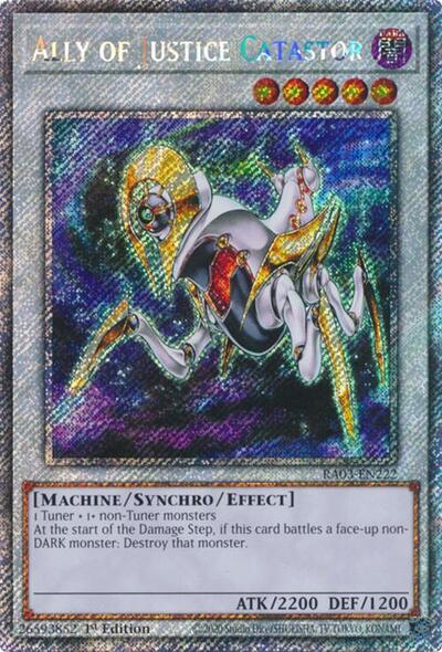 Ally of Justice Catastor (Platinum Secret Rare) (RA03-EN222) [Quarter Century Bonanza]