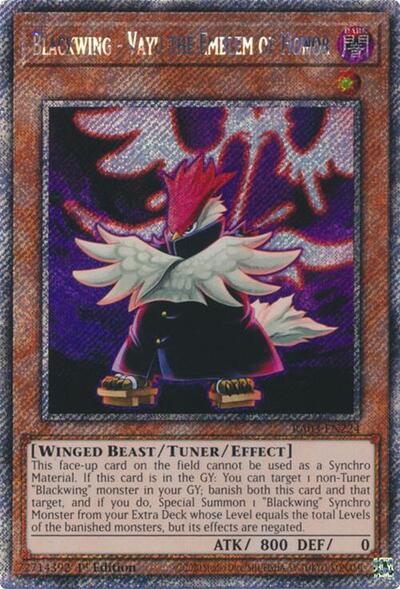 Blackwing - Vayu the Emblem of Honor (Platinum Secret Rare) (RA03-EN224) [Quarter Century Bonanza]