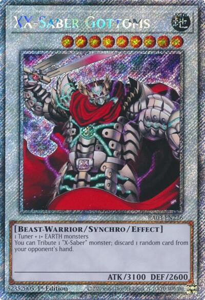 XX-Saber Gottoms (Platinum Secret Rare) (RA03-EN226) [Quarter Century Bonanza]