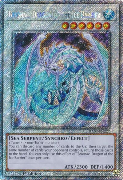Brionac, Dragon of the Ice Barrier (Platinum Secret Rare) (RA03-EN227) [Quarter Century Bonanza]