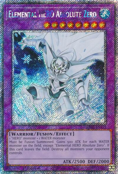 Elemental HERO Absolute Zero (Platinum Secret Rare) (RA03-EN231) [Quarter Century Bonanza]