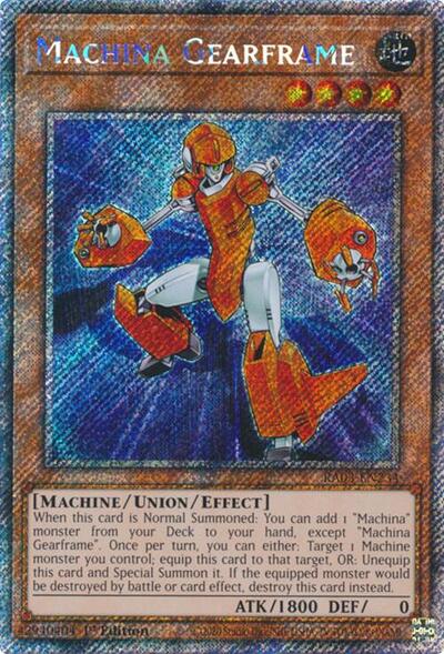 Machina Gearframe (Platinum Secret Rare) (RA03-EN234) [Quarter Century Bonanza]