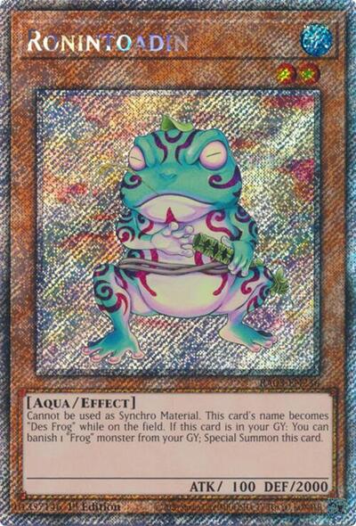 Ronintoadin (Platinum Secret Rare) (RA03-EN236) [Quarter Century Bonanza]