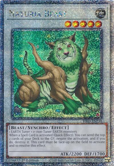 Naturia Beast (Quarter Century Secret Rare) (RA03-EN238) [Quarter Century Bonanza]