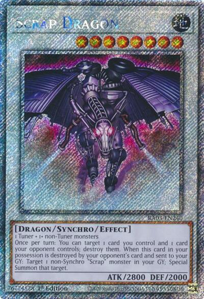 Scrap Dragon (Platinum Secret Rare) (RA03-EN240) [Quarter Century Bonanza]