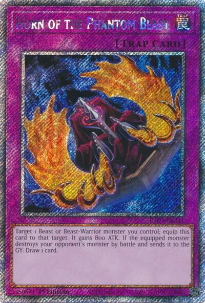 Horn of the Phantom Beast (Platinum Secret Rare) (RA03-EN241) [Quarter Century Bonanza]