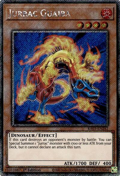 Jurrac Guaiba (Platinum Secret Rare) (RA03-EN242) [Quarter Century Bonanza]