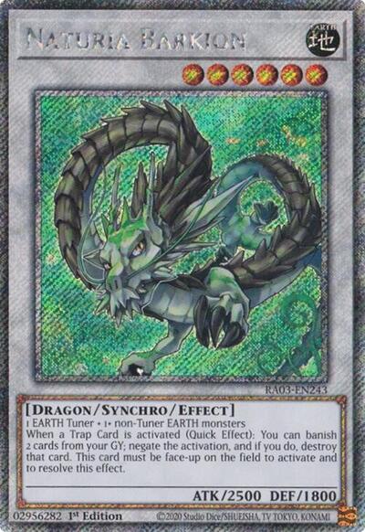 Naturia Barkion (Platinum Secret Rare) (RA03-EN243) [Quarter Century Bonanza]