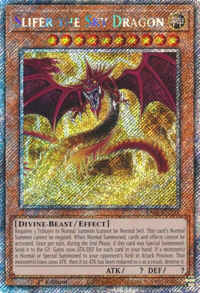 Slifer the Sky Dragon (Platinum Secret Rare) (RA03-EN244) [Quarter Century Bonanza]