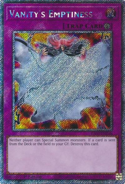 Vanity's Emptiness (Platinum Secret Rare) (RA03-EN246) [Quarter Century Bonanza]