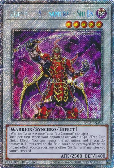 Legendary Six Samurai - Shi En (Platinum Secret Rare) (RA03-EN250) [Quarter Century Bonanza]