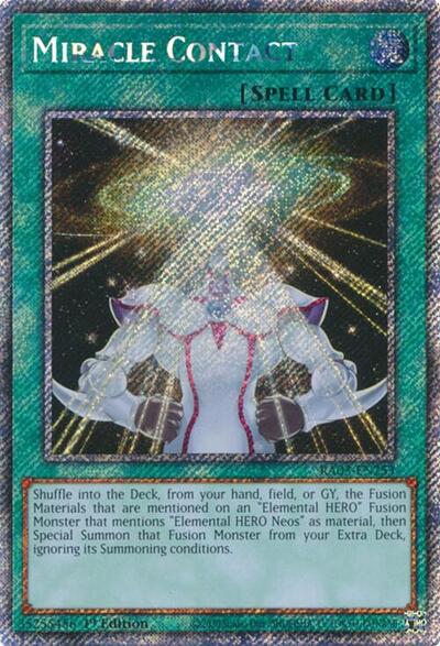 Miracle Contact (Platinum Secret Rare) (RA03-EN253) [Quarter Century Bonanza]