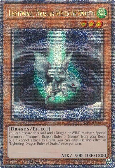 Lightning, Dragon Ruler of Drafts (Quarter Century Secret Rare) (RA03-EN257) [Quarter Century Bonanza]