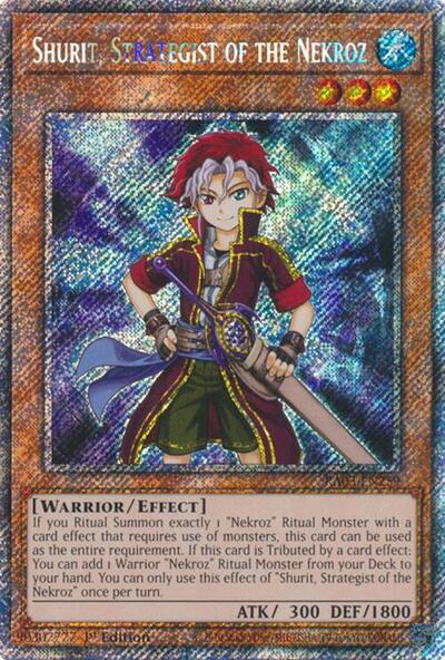 Shurit, Strategist of the Nekroz (Platinum Secret Rare) (RA03-EN259) [Quarter Century Bonanza]