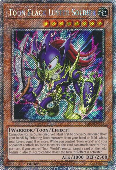 Toon Black Luster Soldier (Platinum Secret Rare) (RA03-EN272) [Quarter Century Bonanza]