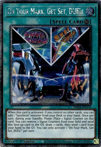 On Your Mark, Get Set, DUEL! (Platinum Secret Rare) (RA03-EN276) [Quarter Century Bonanza]