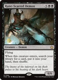 Rune-Scarred Demon (184) [Prerelease Cards]