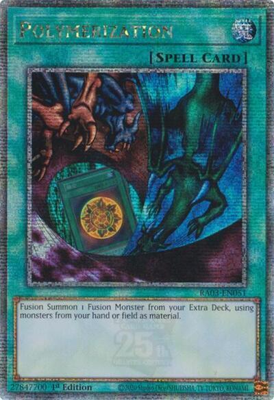 Polymerization (A) (Alternate Art) (Quarter Century Secret Rare) (RA03-EN051) [Quarter Century Bonanza]