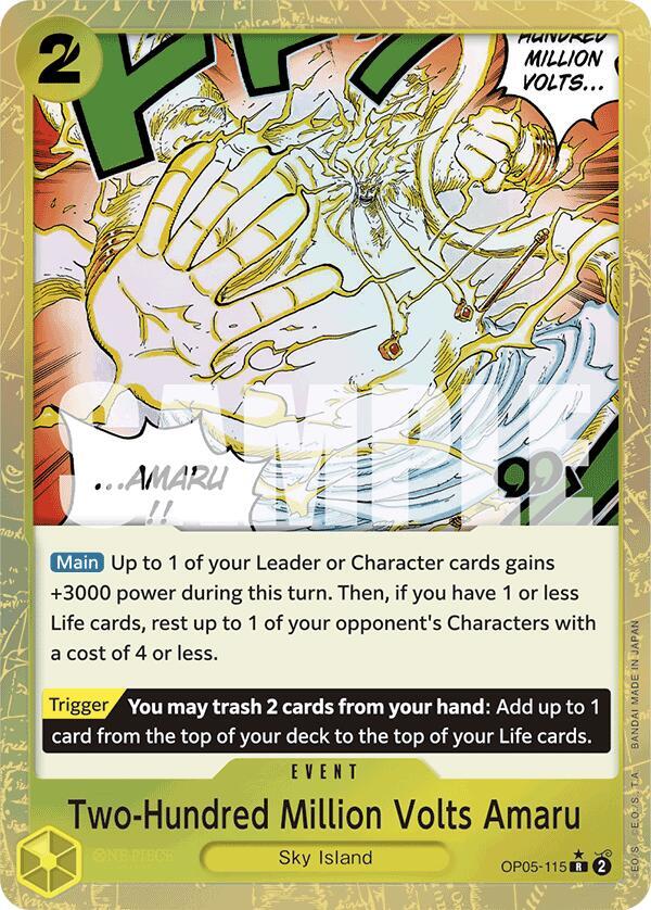 Two-Hundred Million Volts Amaru (Textured Foil) (OP05-115) [Premium Booster -The Best-]