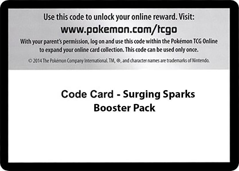 Code Card - Surging Sparks Booster Pack [SV08: Surging Sparks]