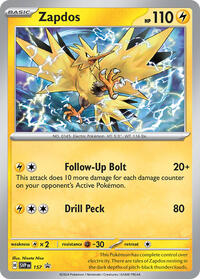 Zapdos - 157 (157) [SV: Scarlet & Violet Promo Cards]