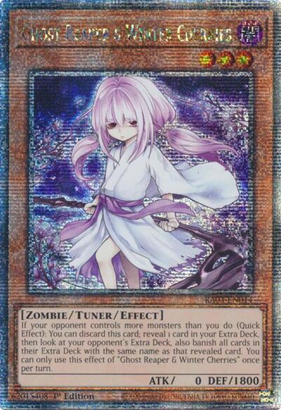 Ghost Reaper & Winter Cherries (Alternate Art) (Quarter Century Secret Rare) (RA03-EN014) [Quarter Century Bonanza]