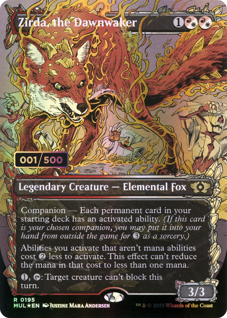 Zirda, the Dawnwaker (Serial Numbered) (MUL-195Z) - Multiverse Legends: (Showcase) (Borderless) Foil