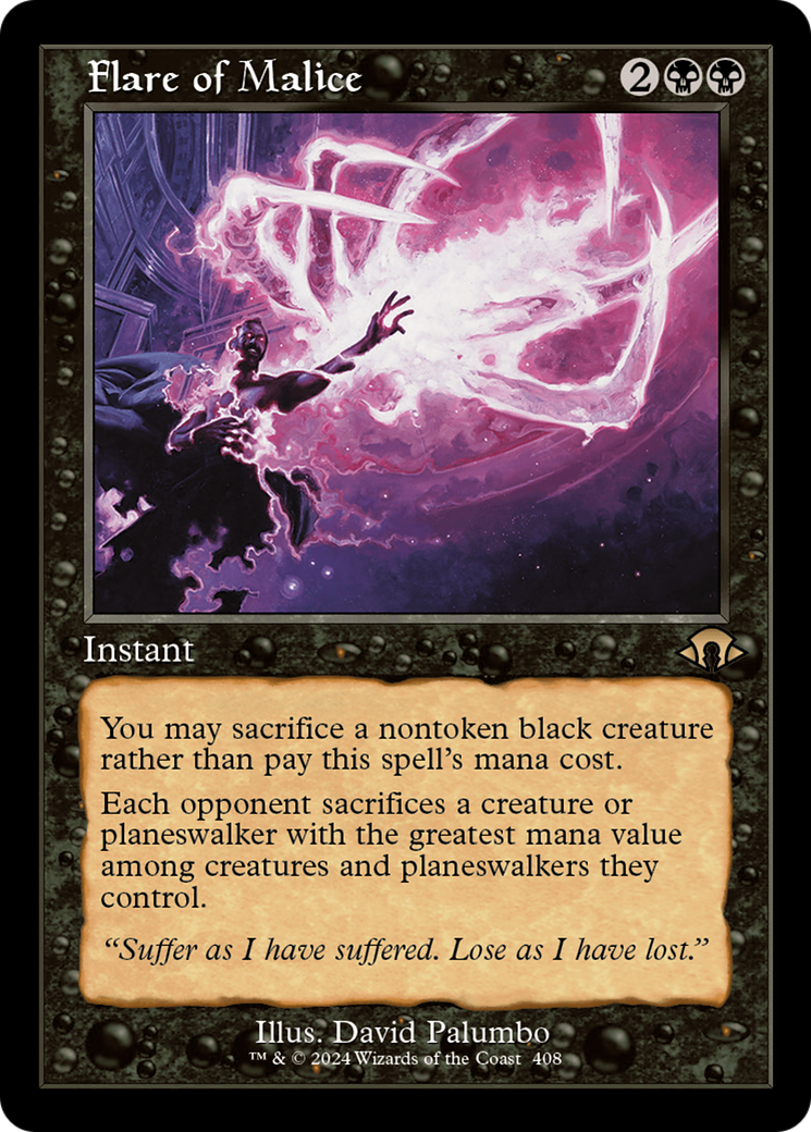 Flare of Malice (Retro Frame) (MH3-408) - Modern Horizons 3