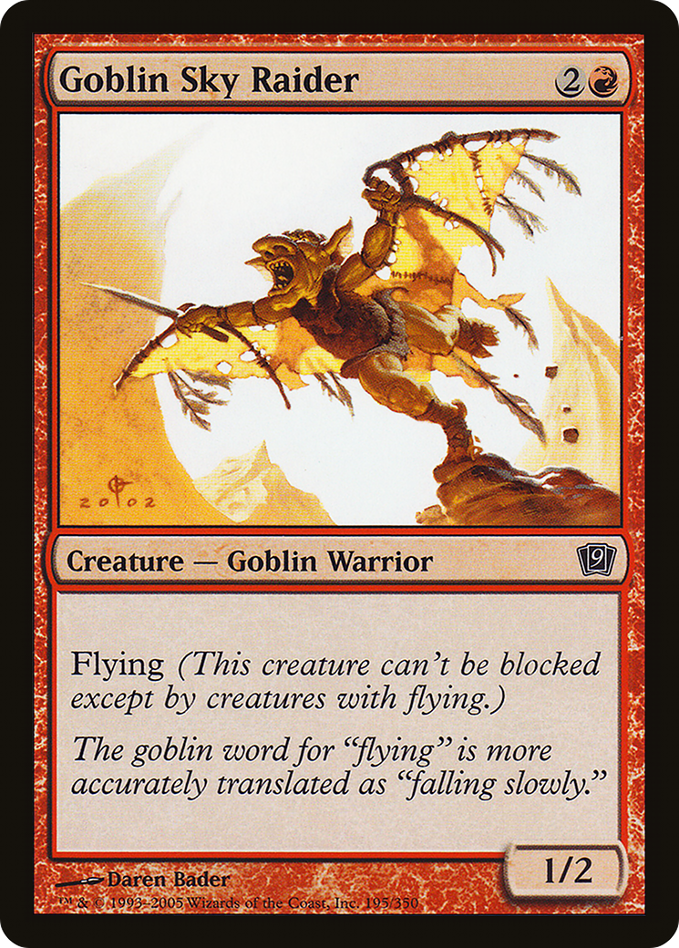 Goblin Sky Raider (9ED-195★) - 9th Edition Foil