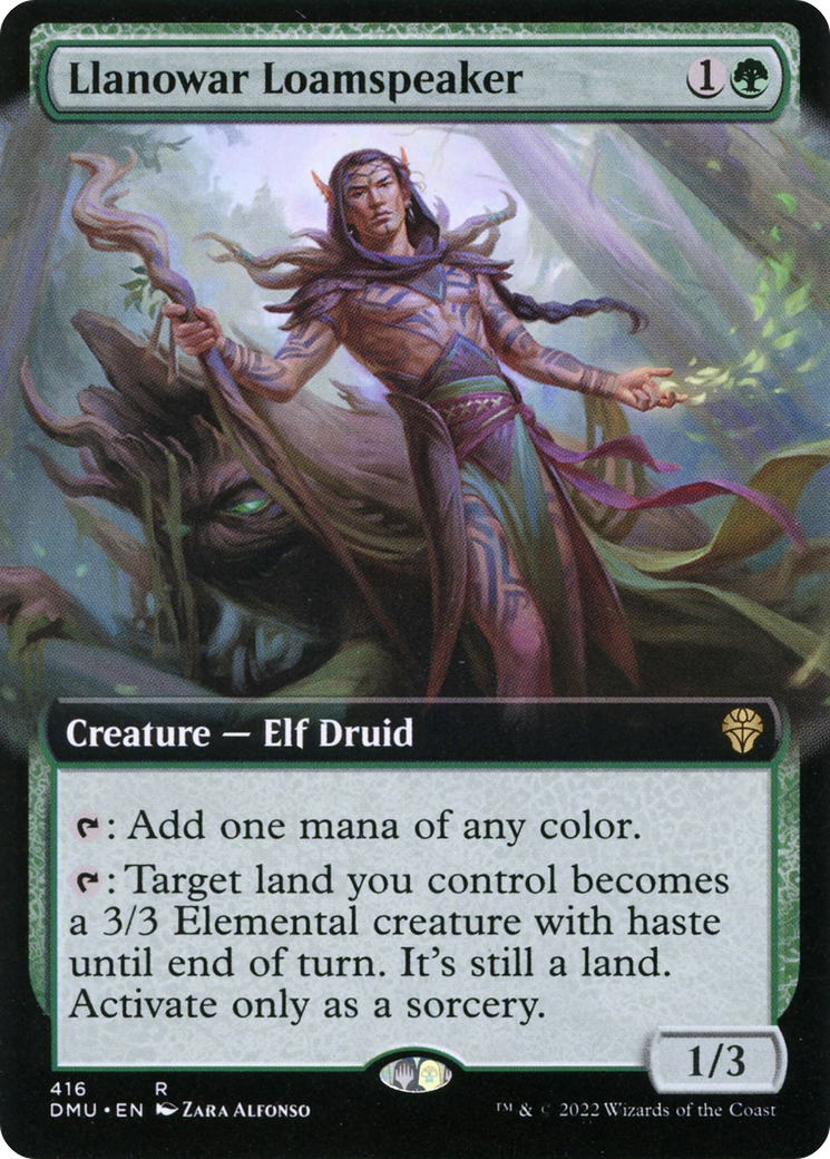Llanowar Loamspeaker (Extended Art) (DMU-416) - Dominaria United: (Extended Art)